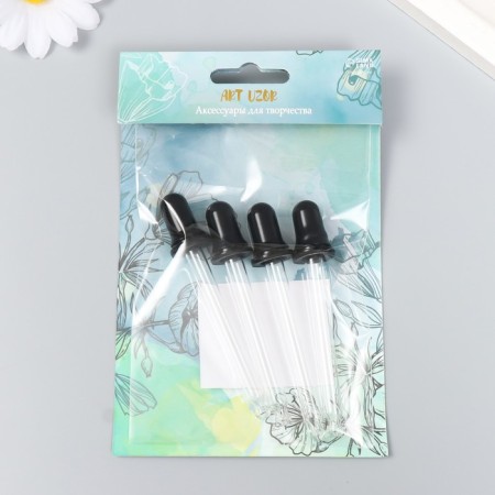 Pipettes glass, silicone for creativity set of 4 pcs 1x1x9.5 cm-3
