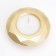 Candle "Complete" in a candlestick with faces of gypsum large, 10.5x3cm, gold