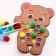 Different sorter "Bear" with pompons and tweezers, 15 x 21 cm