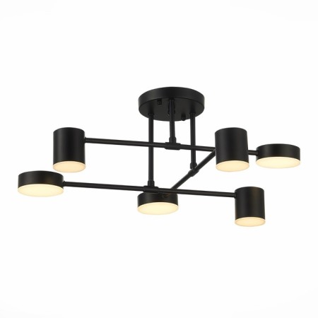 Ceiling EVOLUCE lamp. Sle201042-06. Nobel. 6x7 W, LED, 4000K, 3024 LM, 57x57x25 cm, black color-14