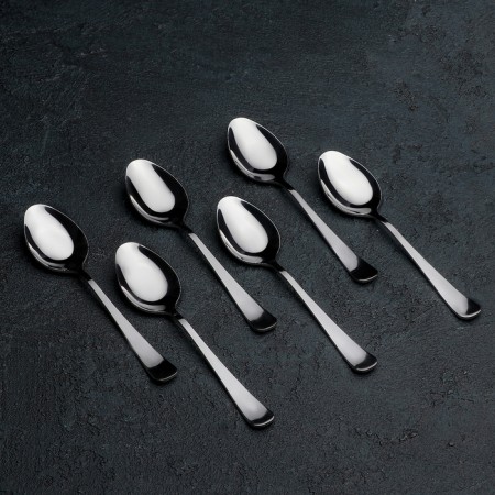 Teaspoon "Rosinka", h = 13 cm, thickness 1.8 mm, silver color-1
