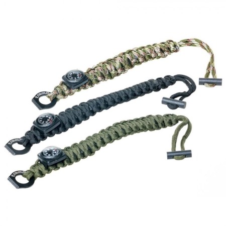 Survivor bracelet Tramp TraM-237, compass, fire/2 meters of paracord, olive-2