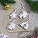 A set of Christmas tree decorations for coloring 4 pcs. "Unicorns" with a suspension, brush
