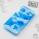 Form for ice and confectionery "shells", 20.1 × 10 cm, h = 2 cm, cell 4 cm, blue color