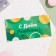 Money envelope "Happy birthday" circles on green, 16.5 x 8 cm