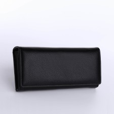Women's wallet on a magnet, black color