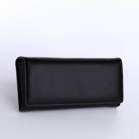 Women's wallet on a magnet, black color