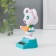 Plastic pendulum from the solar battery "Bunny with carrots" 4.8x5.7x10.3 cm