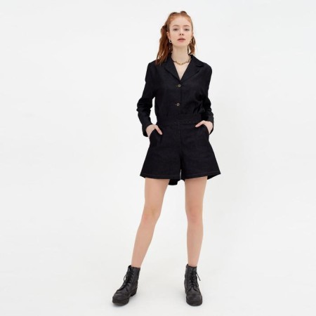 Women's costume (jacket, shorts) minku: enjoy color black, size 50-8