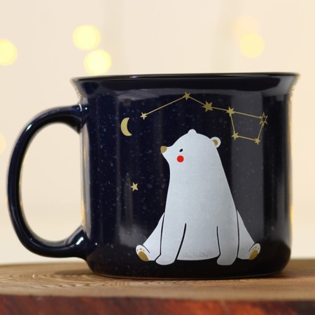 New Year! New Year's ceramic mug “Let everything fulfill the New Year”, 450 ml, black color-3
