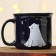 New Year! New Year's ceramic mug “Let everything fulfill the New Year”, 450 ml, black color
