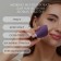 Mowed sponge for makeup “drop”, 6 × 4 cm, increases when getting wet, in the case, the color is purple