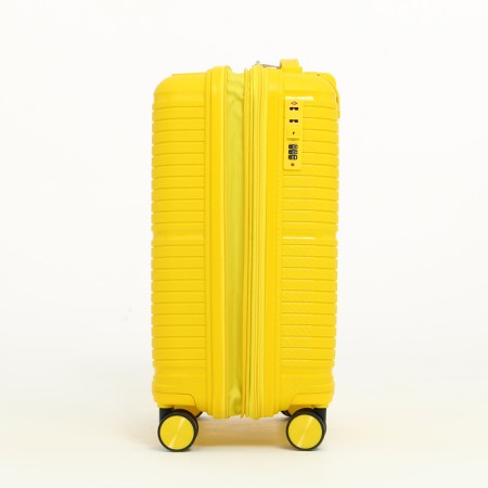 Small suitcase 20 "On a zipper, code castle, 4 wheels, yellow color-6