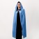 Carnival cloak adult, plush blue, length 110 cm