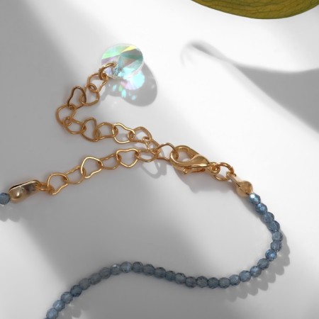 Skoker Shar No. 2 faceted “spinel”, gray color, 37 cm with an extension cm 7 cm-1