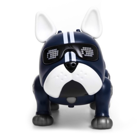 Robot Dog "Duke" IQ Bot, interactive: light and sound effects, on batteries, blue-1
