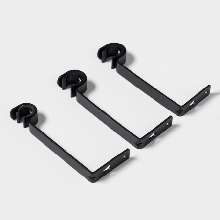 Cornice telescopic single forged, metal, 160-300 cm, black color-6