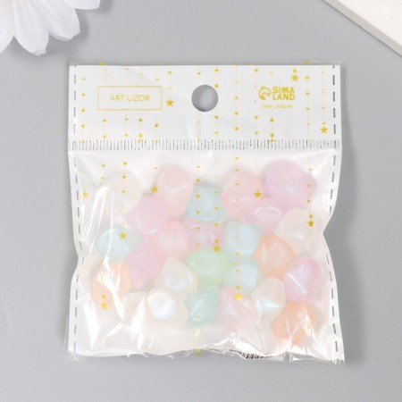 Beads for creativity Plastic "Glass. Brill" set of 20 g 1x1.3x1 cm-2