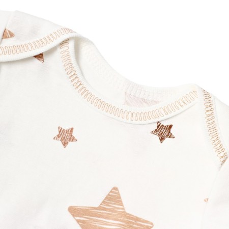 Body Bloom Baby Stars with DL. Sleeve, p. 74 cm, milk-1