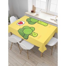 Gabel on the Broccoli Love table, rectangular, oxford, size 120x145 cm