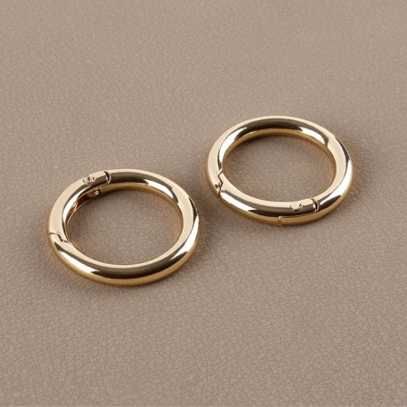 Furniture for bag No. 3, set 4 objects, carbine - 2 pcs, chain, buttons, metal, golden-2