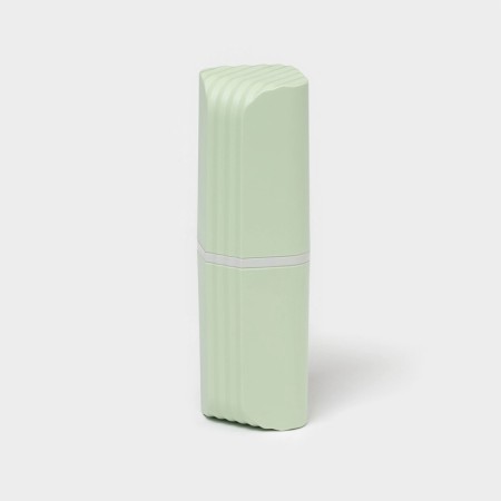 Case for toothbrush and paste "Relief", plastic, 7 × 7 × 20.5 cm, pistachio-1