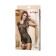 Candy Girl dress with an open back and thong, black, size OS
