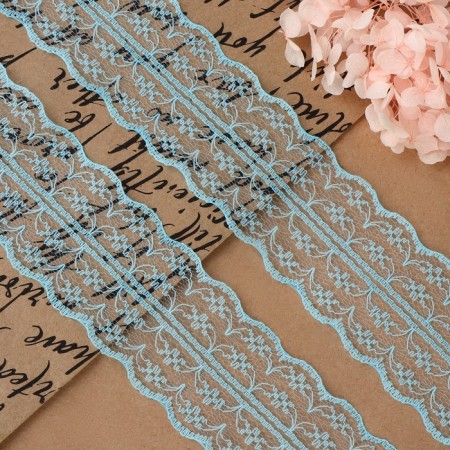 Capricon lace, 45 mm × 10 ± 1 m, blue color-1