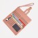 Women's wallet on the button, pink color