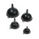 Oktan funnel set, 4 pcs, 115, 95, 75 and 55 mm, black