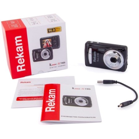 Rekam Ilook S740i, 16 MP, 2.4 ", 720p, SD, MMC, black camera-2