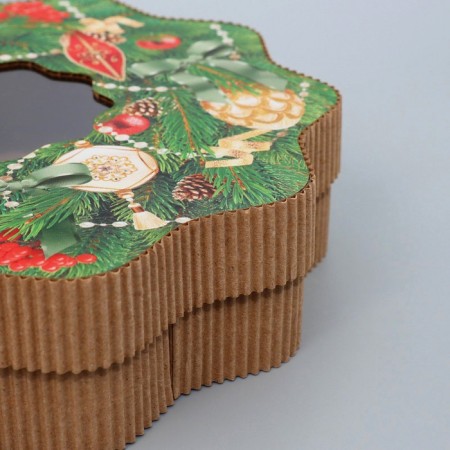 Gift Gift "Wreath", 21 x 22 x 5 cm, new year-5