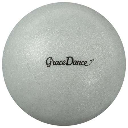 The ball for rhythmic gymnastics Grace Dance, D = 18.5 cm, silver color with brilliance-1