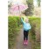 Herbera umbrella, semi-automatic, with whistle, r = 41cm, pink color
