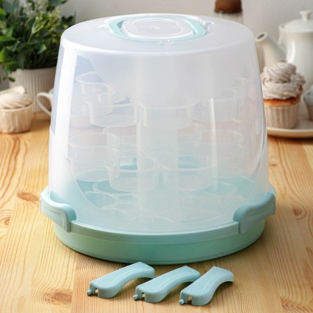 Tortovitsa with a lid, 29 × 24 cm, 24 cells, portable, color mix