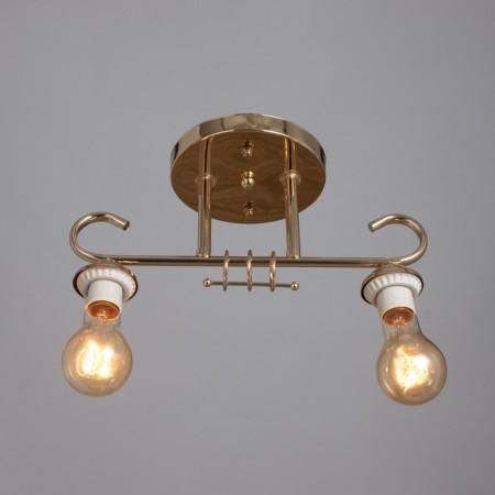 Aleta chandelier 2x40W BP E27 Gold Model: 2800430-1