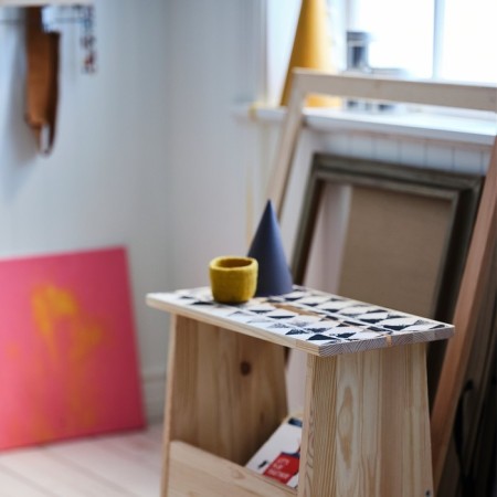 Stool with the storage department Perjohan, 49x25x45, a pine array-9