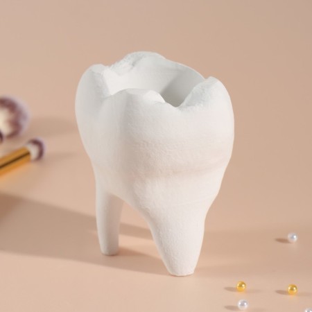 Interior subject "tooth" height 9.5, 7.5*6.5 cm white-3