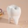 Interior subject "tooth" height 9.5, 7.5*6.5 cm white