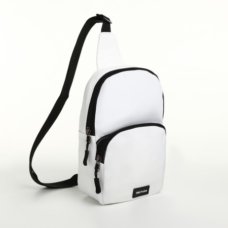 Textura lightning bag, external pocket, white color