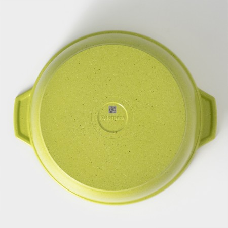 Trendy Style, 4 liters, glass cover, anti -stick coating, green color-4