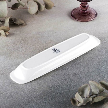 Porcelain dish, 28 × 7.5 cm, white color-2