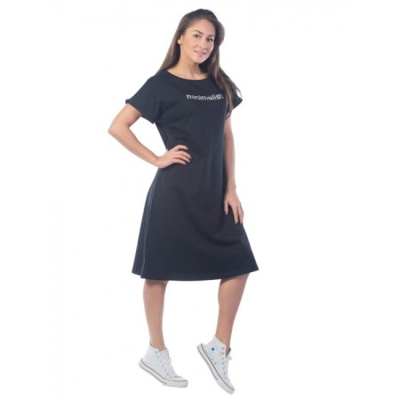 Minimalist trowel dress, size 44, black color-2