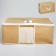 Organizer for storage, coffee for linen with PVC-fat "Bear", 43 x 28.5 x 20 cm.