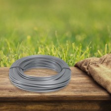 Artificial Roatan Smooth 7 mm 100 m half a pipe (silver metallic)