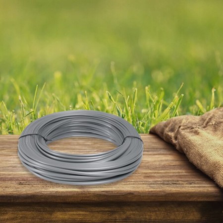 Artificial Roatan Smooth 7 mm 100 m half a pipe (silver metallic)