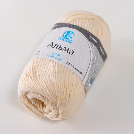 Yarn "Alma" 100% cotton 170m/50g (080 ecrew)-1