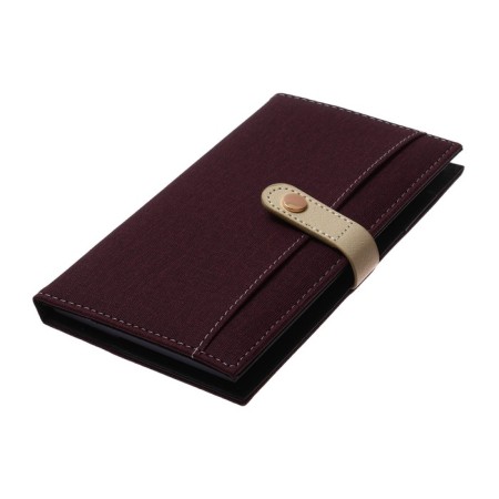 The diary is low, PVC cover, A6 format, 140 sheets in a cage, on a button, with a pocket, mix-2