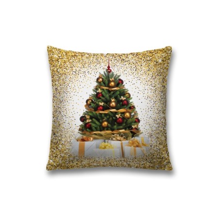 Decorative pillowcase "Christmas tree in confetti", on a zipper, size 45x45 cm