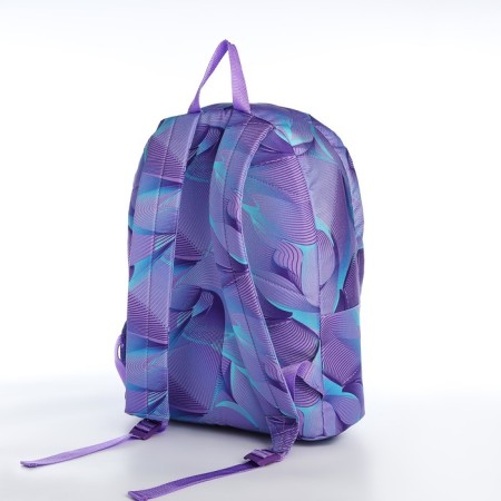 Backpack from textiles on lightning, Erich Krause, 1 pocket, lilac color-1